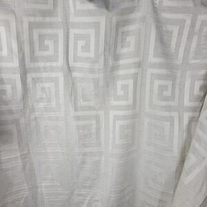 Abstract Trillium Maze Joann Fabric Speckled Oatmeal‎ with White Design 4 Yards